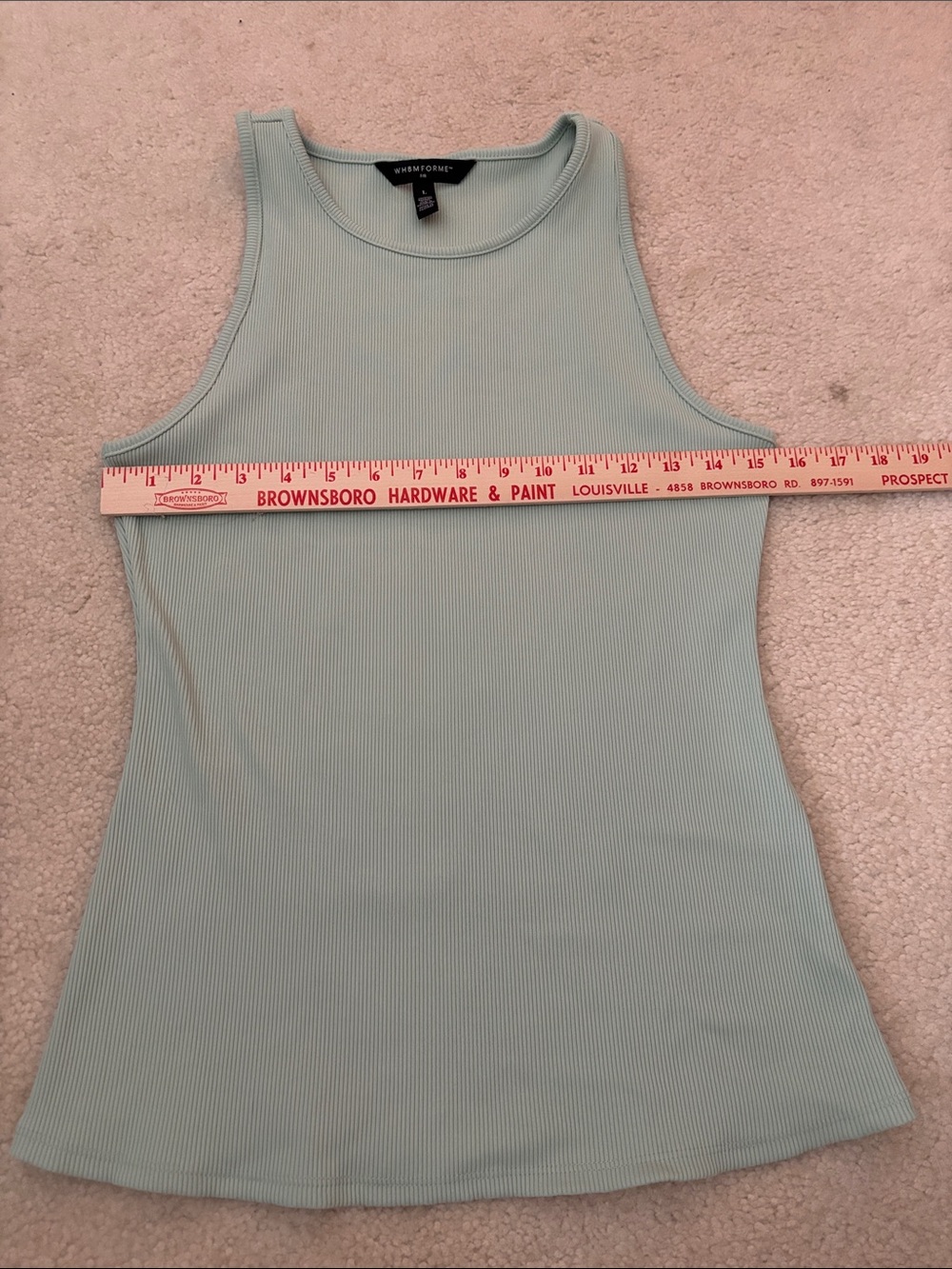 Whbm forme Ribbed Tank Top - Mint Green